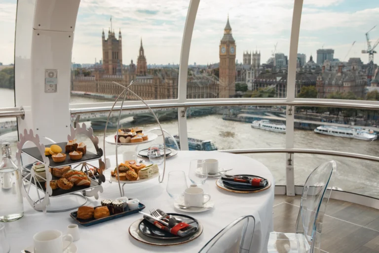 Afternoon tea experience on the London Eye with panoramic city views