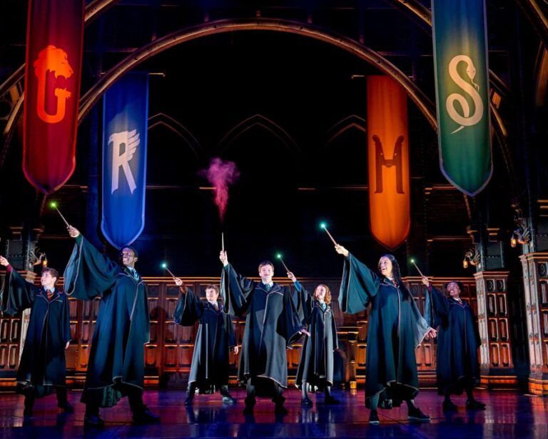 Harry Potter and the Cursed Child stage production setup at Palace Theatre London